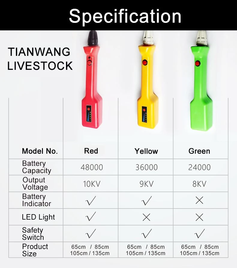 electric cattle prod stick