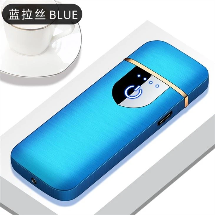 Cheapest Creative Metal Windproof USB Coil Lighter Electronic Touch Sensor Induction Cigarette Lighter